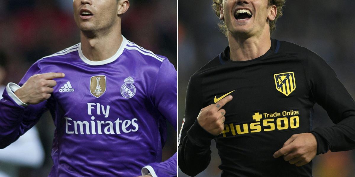 Cristiano Ronaldo y Antoine Griezman protagonizan los papeles estelares en el derby madrideño de este sábado.