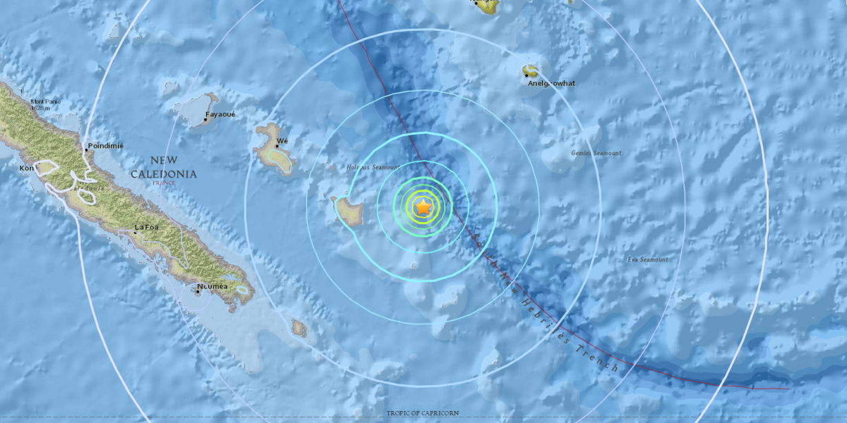 Un sismo de magnitud 7,3 sacudió el lunes un área cerca de Nueva Caledonia en el Pacífico sur, dijo el Servicio Geológico de Estados Unidos (USGS).