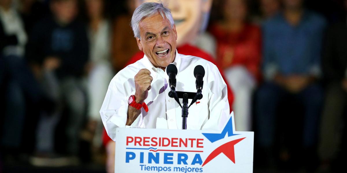 Sebastián Piñera, candidato por el partido Chile Vamos.
