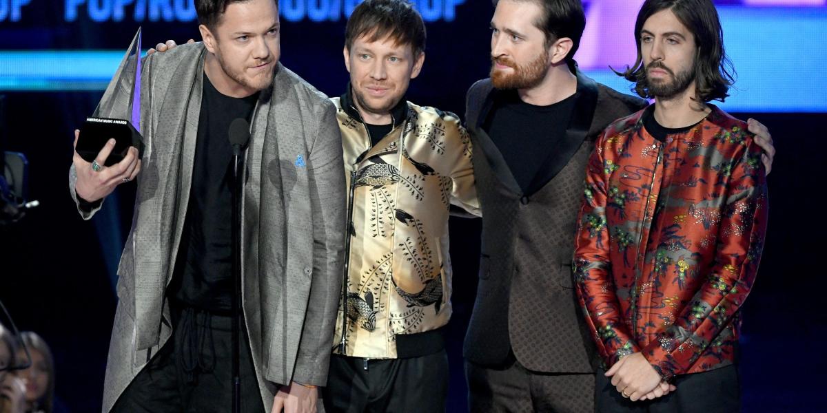 El grupo Imagine Dragons ganó el premio a mejor dúo o grupo de rock pop.