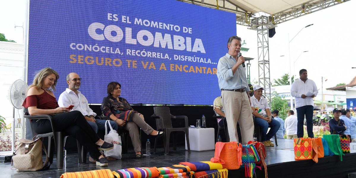 Desde San Jacinto, Bolívar, el presidente Juan Manuel Santos hizo parte del evento central de lanzamiento.