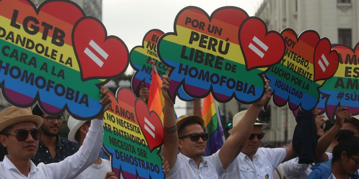Manifestación por los derechos de la comunidad LGBT en Perú