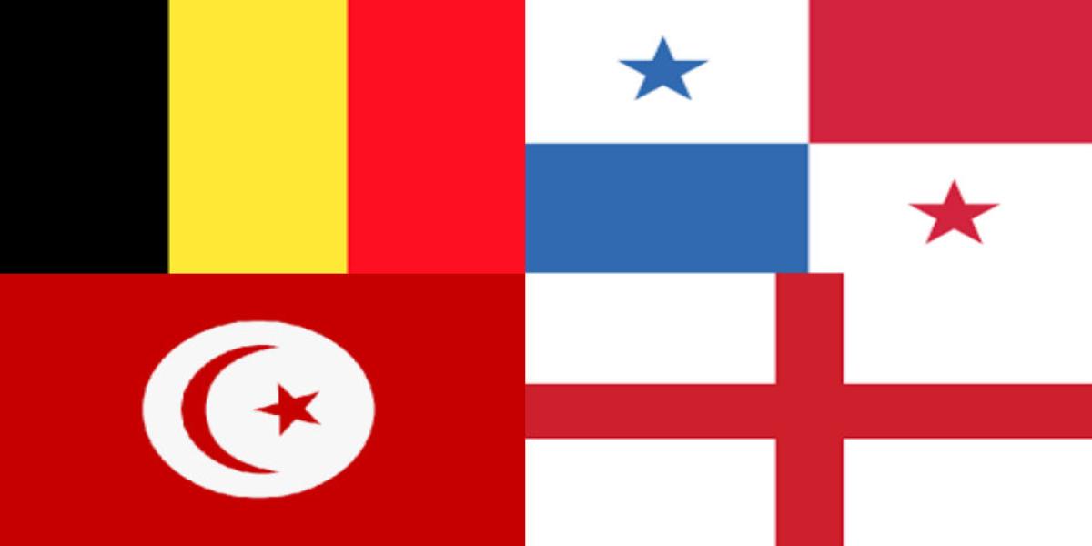 Grupo G: Bélgica, Panamá, Túnez e Inglaterra.