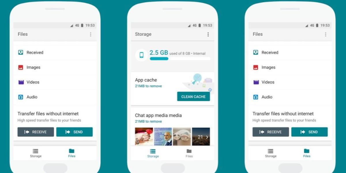 FIles Go es la app creada por Google para administrar el espacio de almacenamiento de su teléfono y transferir archivos sin conectarse a internet.
