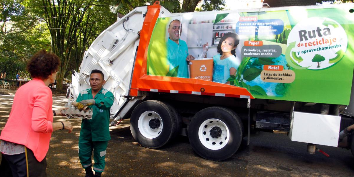 La Ruta Recicla recolecta al día una tonelada de material reciclable en El Poblado. Sin embargo, la meta es cumplir un estimado diario de siete toneladas.
