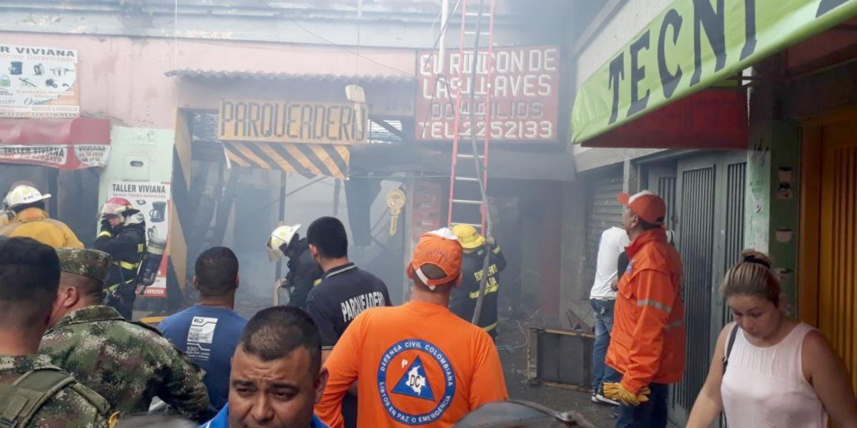 Incendio de un almacén en el centro Tuluá