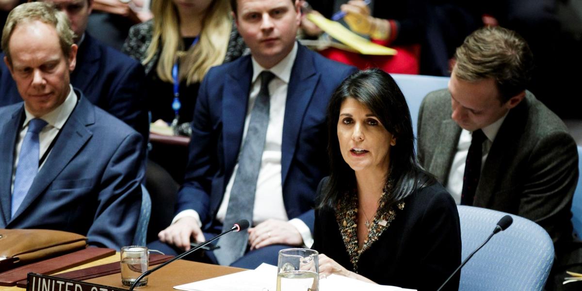 Nikki Haley, embajadora de EE. UU. ante la ONU, dijo que no permitirá que le digan dónde debe ubicar su país la embajada en Israel.