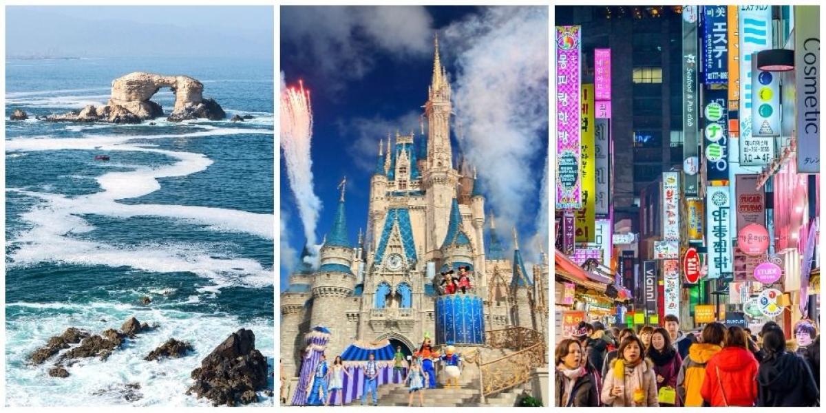 Antofagasta, región al norte de Chile; Castillo de Disney en Orlando, Florida; y Myeong-dong, en Seúl, se ha convertido en destino de compras.