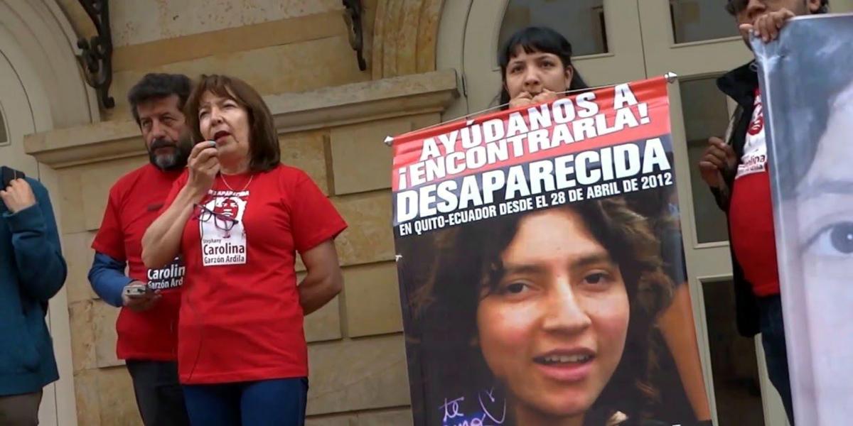 Alix Ardila, madre de Stephani Carolina Garzón, ha viajado por lo menos 10 veces a Ecuador, para intentar dar con el paradero de su hija.