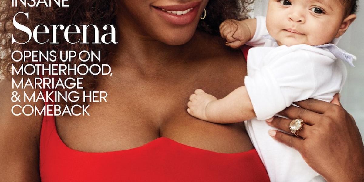 Serena Williams posa con su bebé en la portada de Vogue
