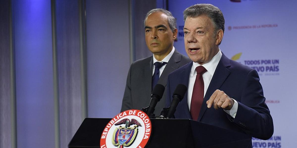 El presidente de Colombia, Juan Manuel Santos, anunció la suspensión de las negociaciones con el ELN.