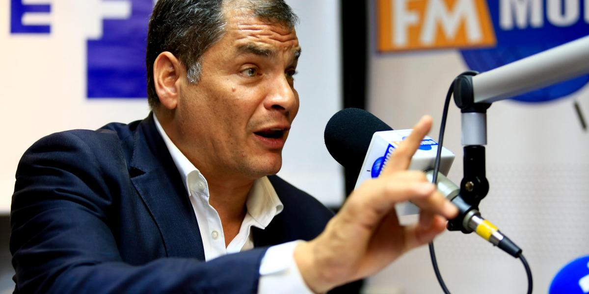 El expresidente de Ecuador Rafael Correa, que se desafilió este martes del movimiento del que fue fundador en 2006 y con el que gobernó el país hasta mayo pasado.