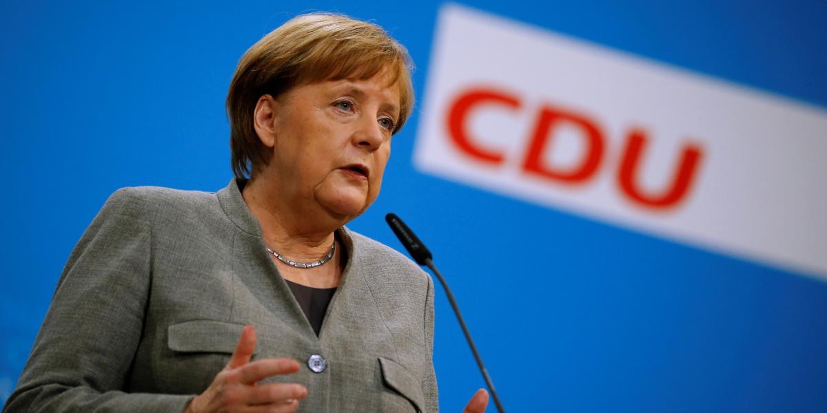 La canciller alemana Angela Merkel es la líder del partido cristiano democrático (CDU).