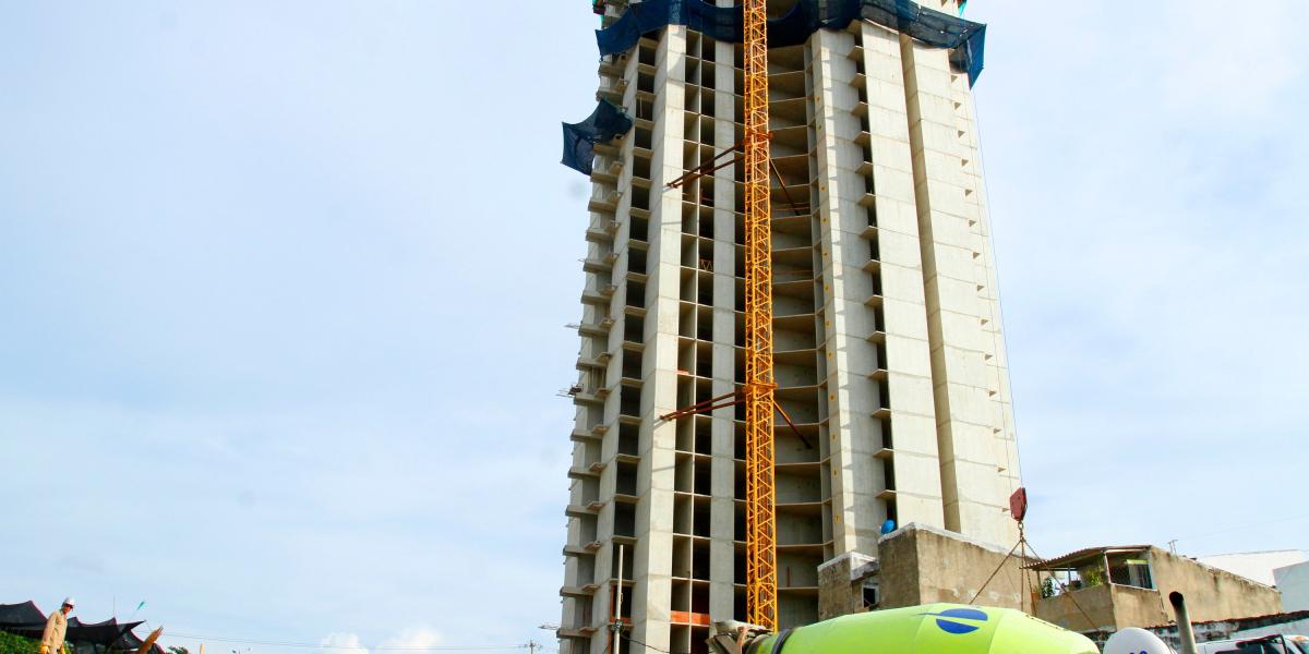 Torre de Acuarela en Cartagena, la primera de cinco, del proyecto de VIS.
