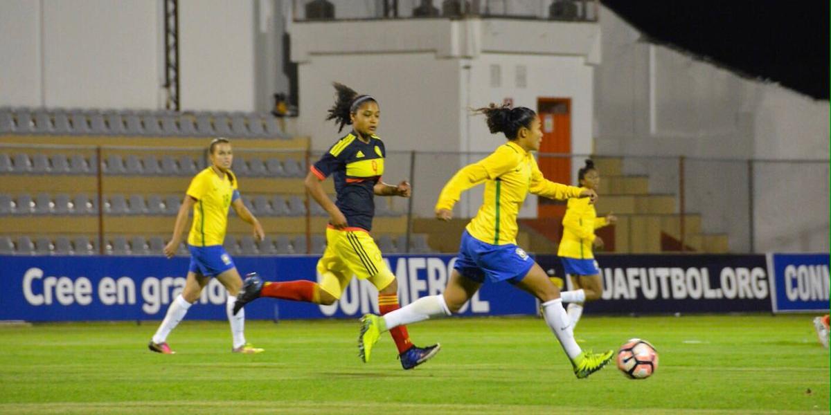 La Selección Colombia femenina Sub 20 perdió 4-0 contra Brasil, en el inicio del cuadrangular final del Suramericano de Ecuador.
