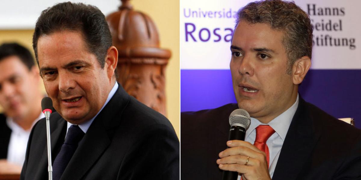 Los candidatos a la Presidencia, Germán Vargas Lleras e Iván Duque.