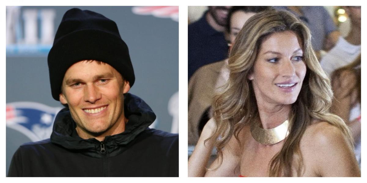 La estrella de los Patriots, Tom Brady (i) y su esposa, la modelo Gisele Bündchen (d).