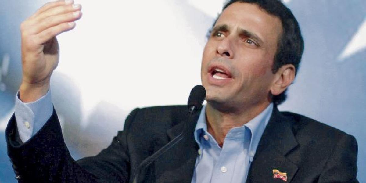 Henrique Capriles, líder opositor del gobierno de Nicolás Maduro.