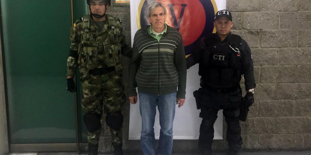 Rafael Antonio Botero, alias Tista, fue capturado ayer en el centro de Bogotá.