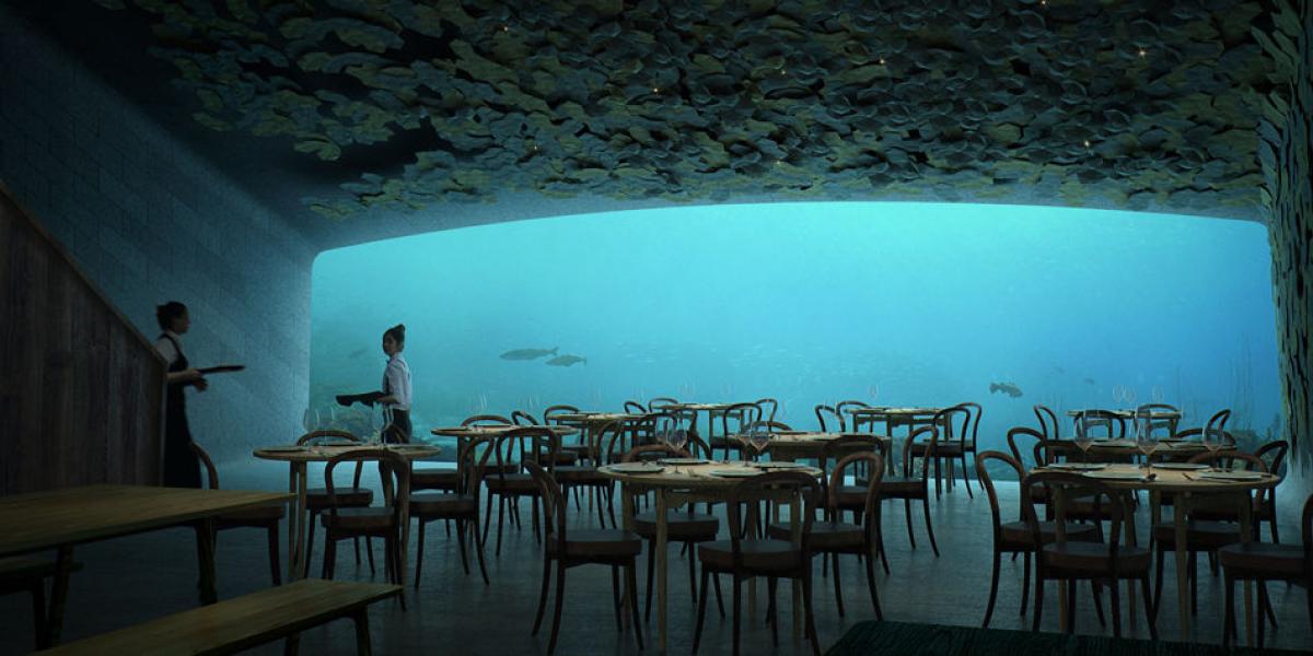 El restaurante noruego contará con tres niveles y su comedor estará situado en el más bajo, con una ventana acrílica, de 11 por 4 metros.