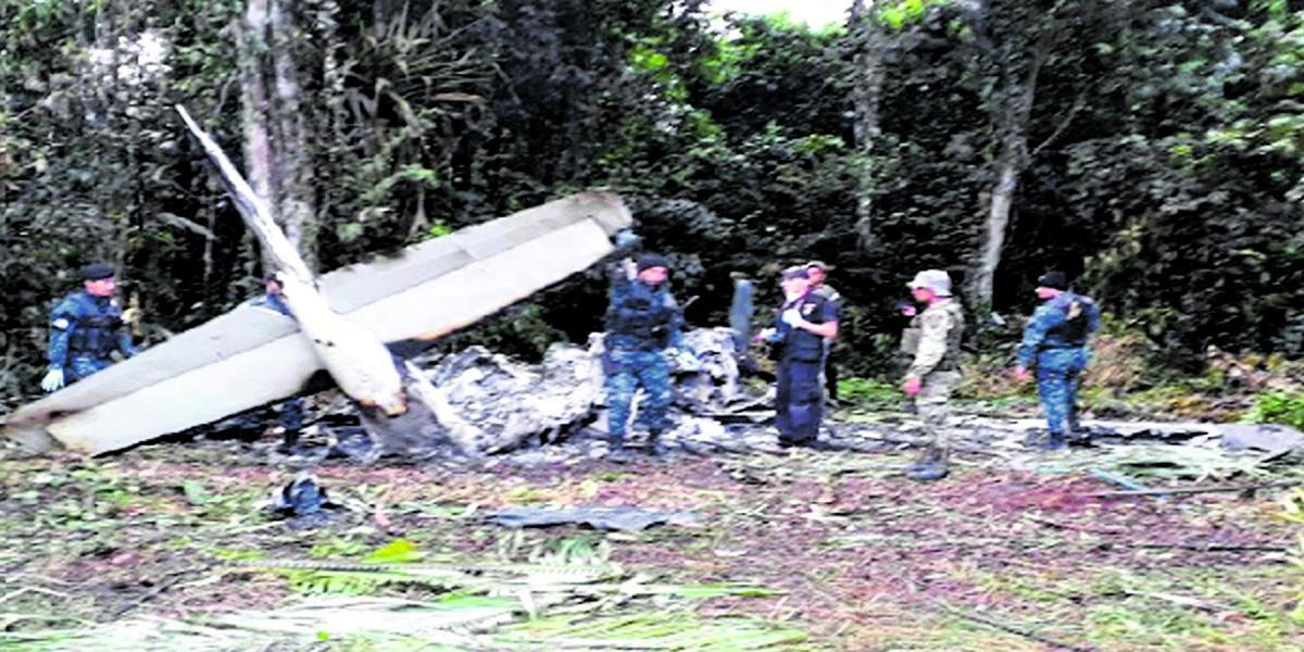 Esta es la avioneta que la Policía de Guatemala encontró un día después del incidente.
