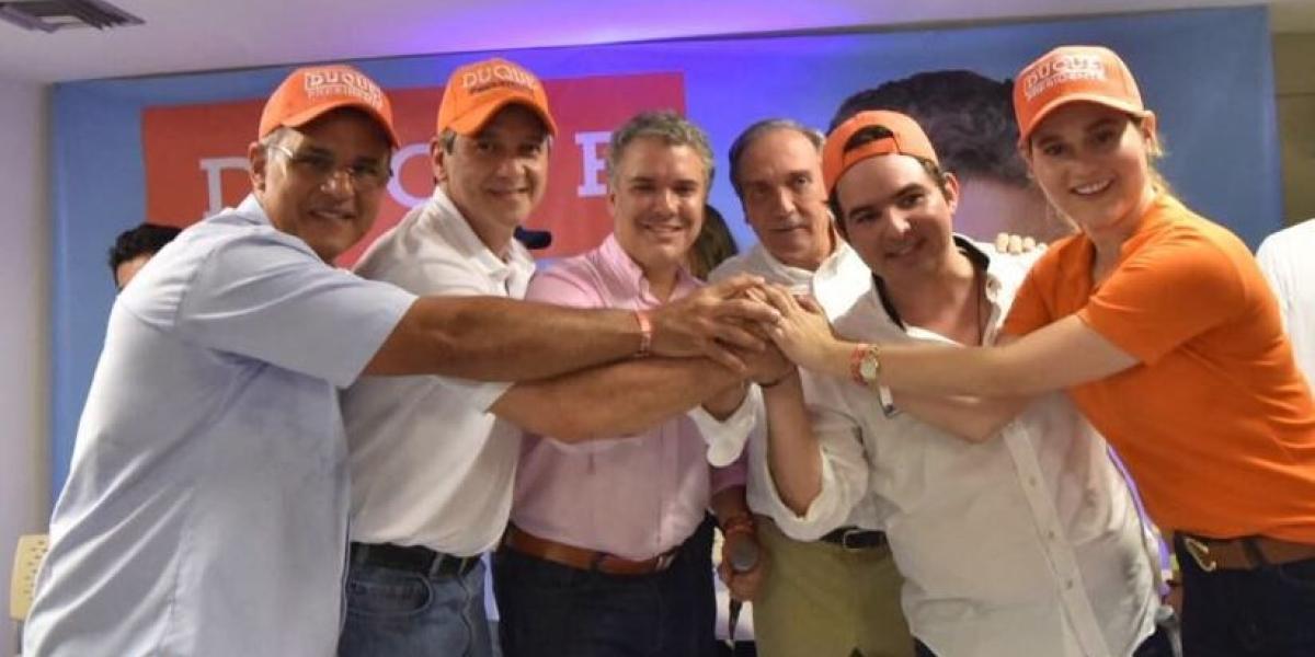 Ayer, Luis A. Ramos e Iván Duque estuvieron juntos, por primera vez, en un acto político, en Barranquilla.