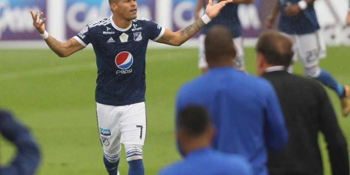 Ayron del Valle marcó gol para Millonarioscontra el América, fecha 6 liga de Colombia I-2018.