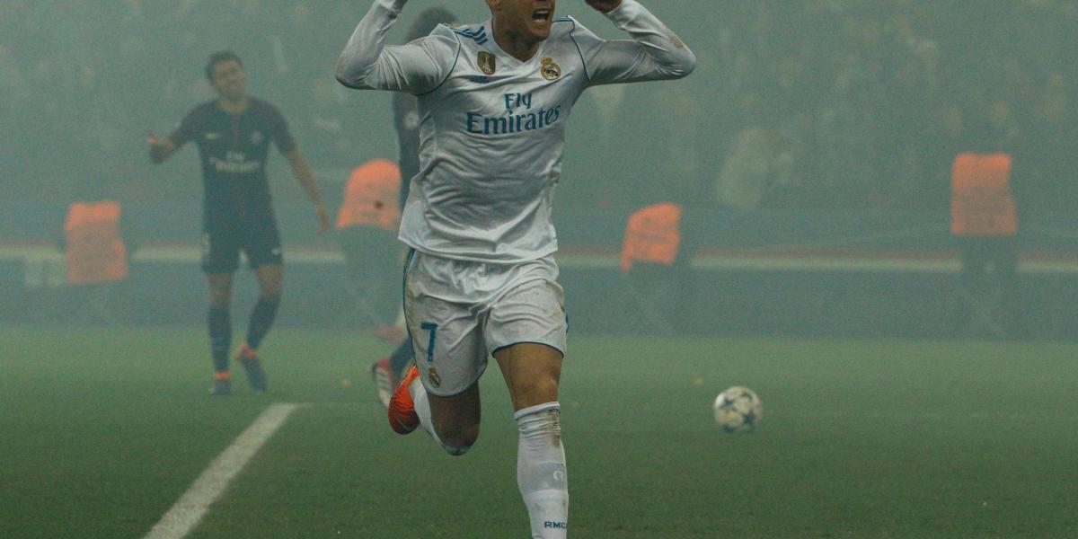 Cristiano Ronaldo celebra su gol.