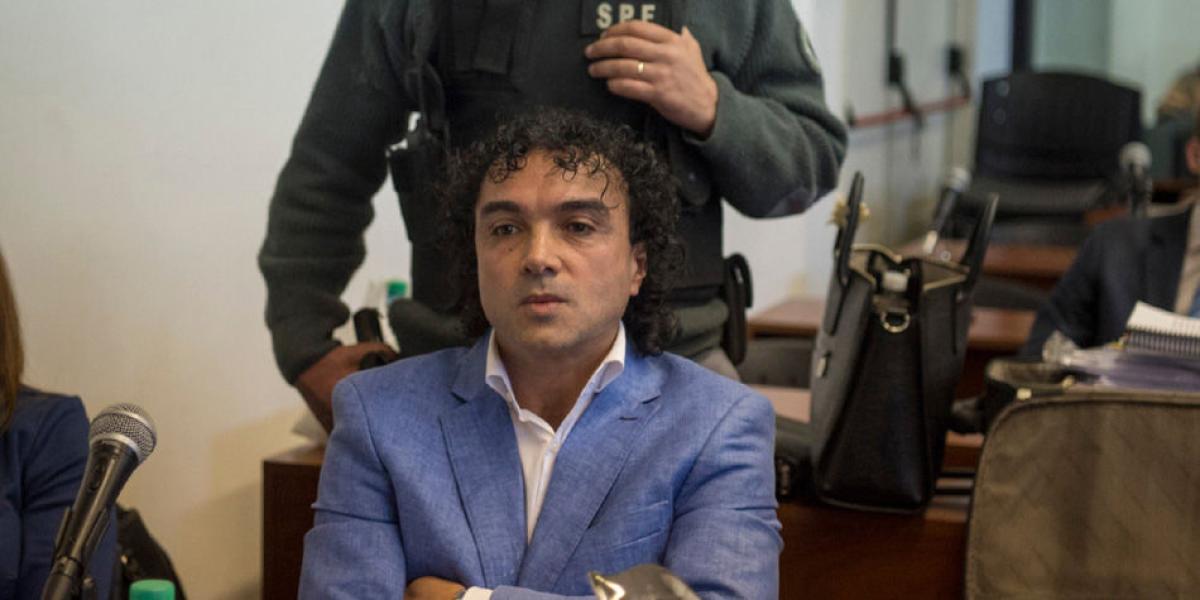 El capo colombiano Henry de Jesús López Londoño, alias Mi Sangre, en su juicio de extradición en Argentina en el 2016.