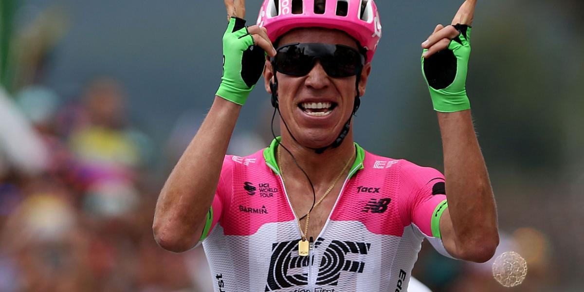 El colombiano Rigoberto Urán, una de las atracciones en el Criterium ciclista del Dauphiné 2018, en territorio francés.
