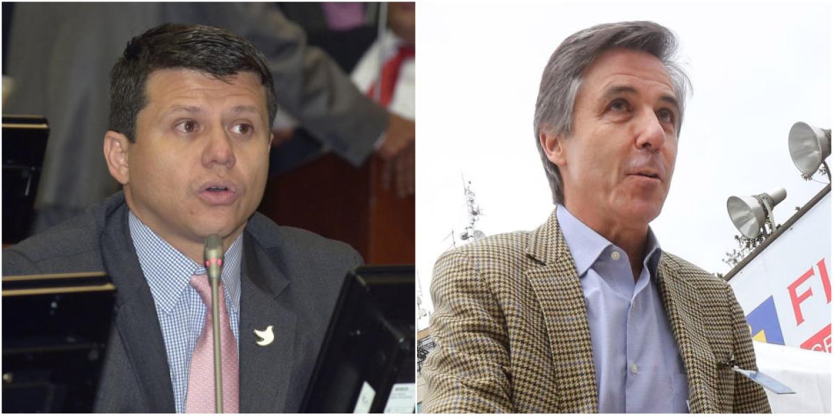 El exsenador del partido de ‘la U’ Bernardo el ‘Ñoño’ Elías (izq.) y Roberto Prieto, exgerente de las campañas Santos Presidente.