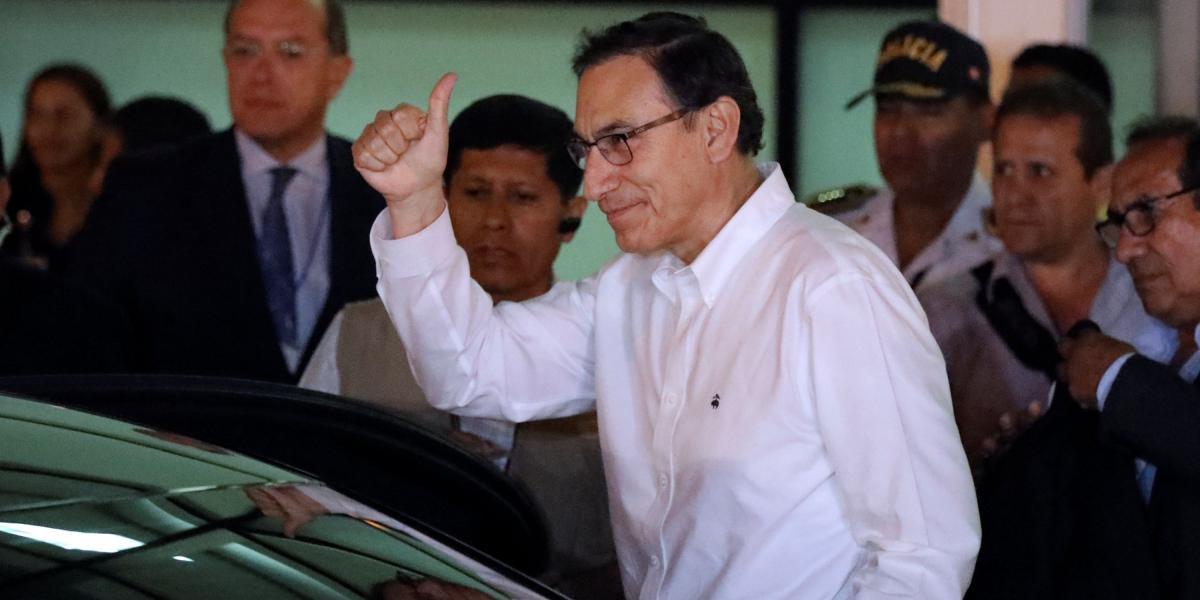 A su llegada al país, Vizcarra pidió "fe y optimismo" en el país.