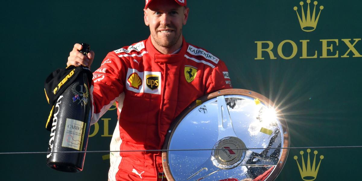 Sebastian Vettel, piloto alemán de Ferrari.