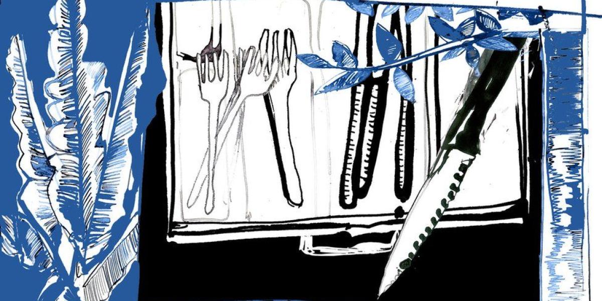 BBC Mundo: Ilustración mostrando un cuchillo de cocina.