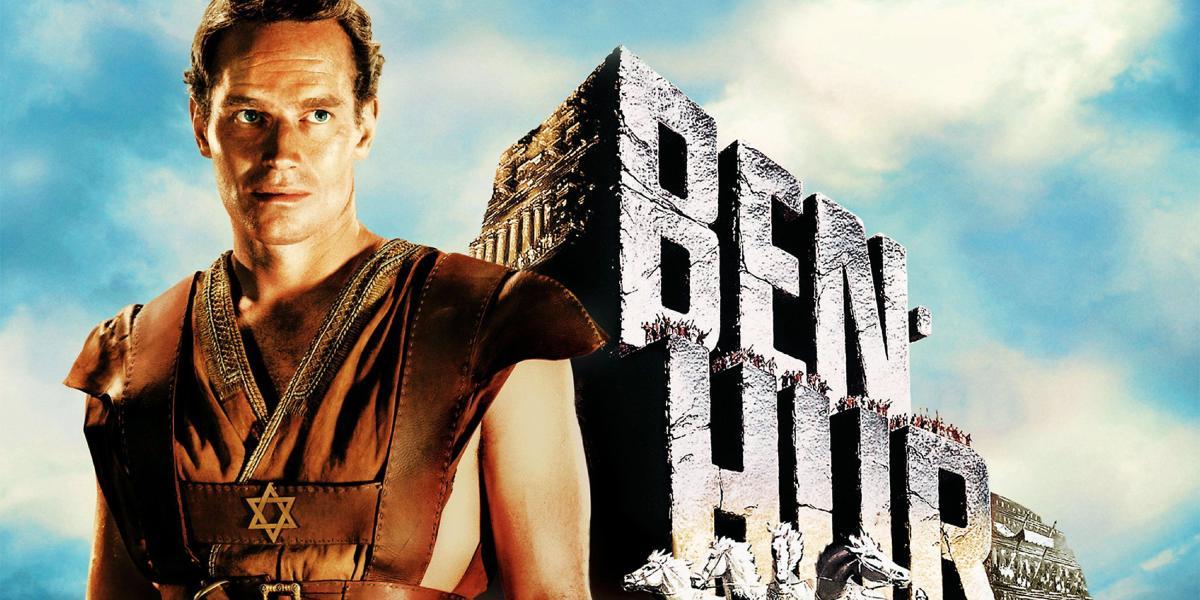 En el cine, la monumental Ben Hur, mostrando el poder del imperio romano alrededor de Jesús, protagonizada por Charlton Heston.