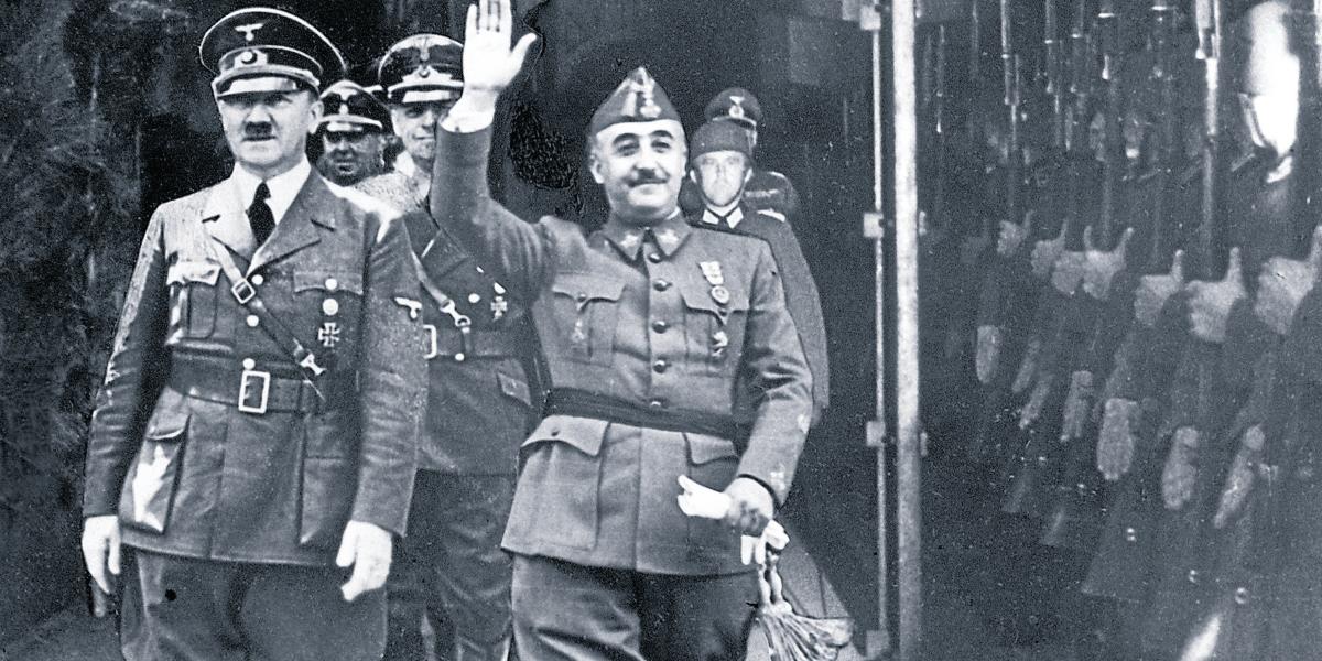 Imagen de archivo de la agencia EFE del encuentro de Adolfo Hitler con el general Francisco Franco en 1940.