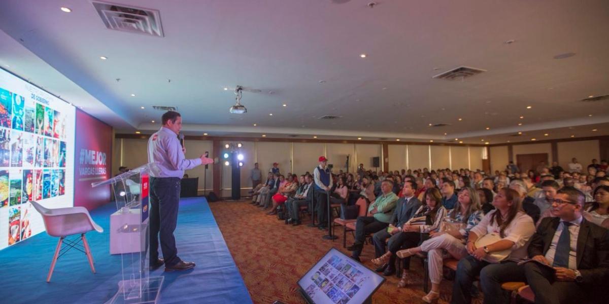 El candidato Germán Vargas presentó ayer desde Cali su propuesta en materia de desarrollo empresarial