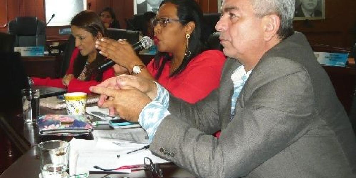 La directora de Hacienda departamental, María Victoria Machado, durante su intervención en la Asamblea.