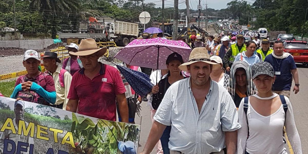 Protesta campesina en Villavicencio