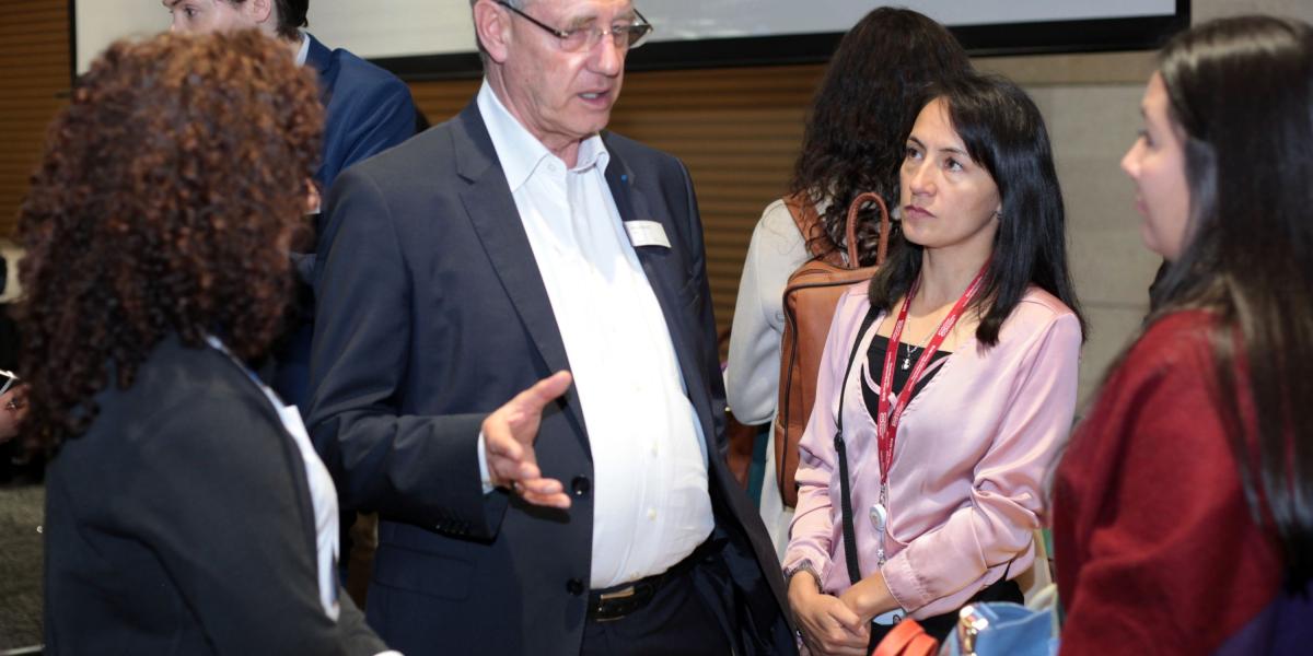 Michael Scherpe, presidente de Messe Frankfurt France, presentó la feria 'Leatherworld Paris' en la Cámara de Comercio de Bogotá e invitó a los empresarios colombianos a participar.
