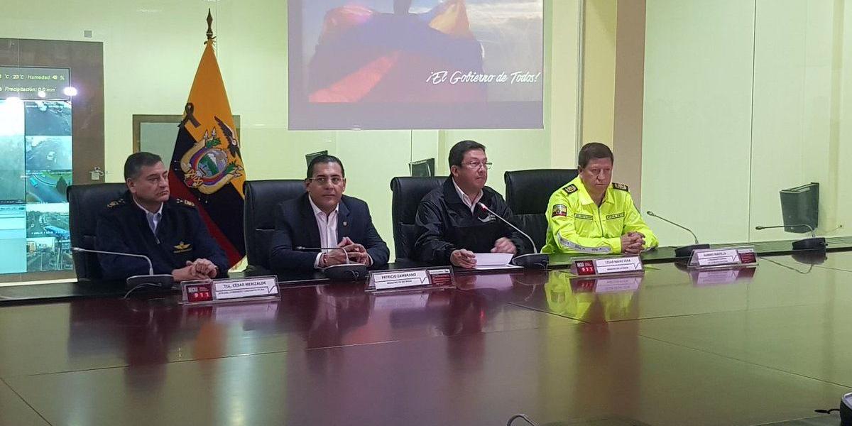 El Ministro del Interior del Ecuador, César Navas, realizó el anuncio.