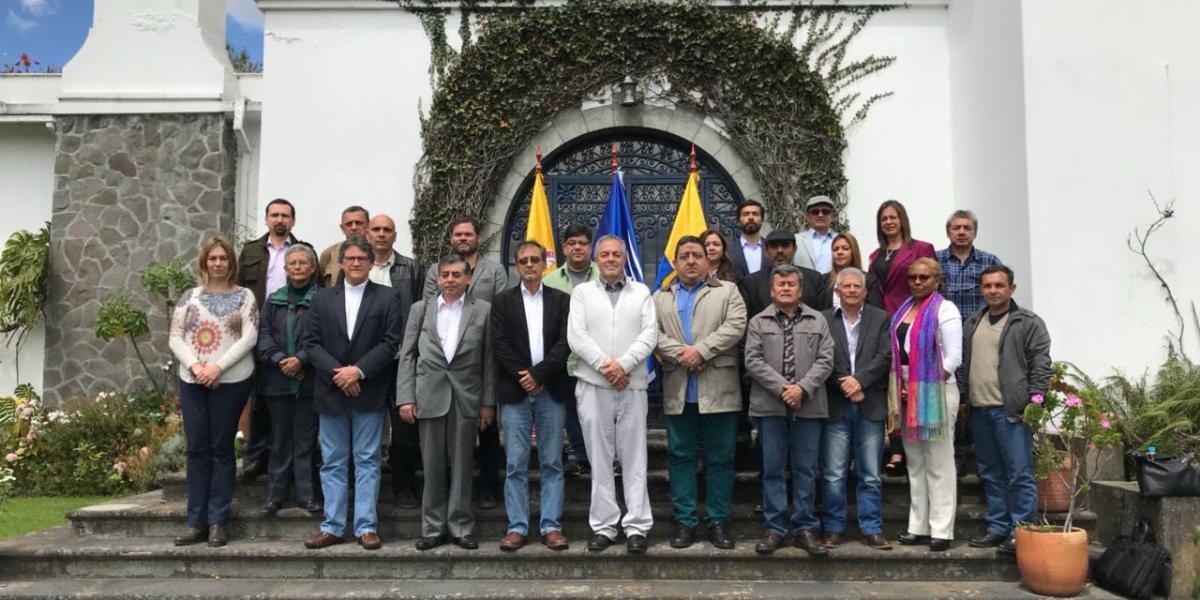 Las delegaciones reunidas hoy, en su último encuentro en Quito.