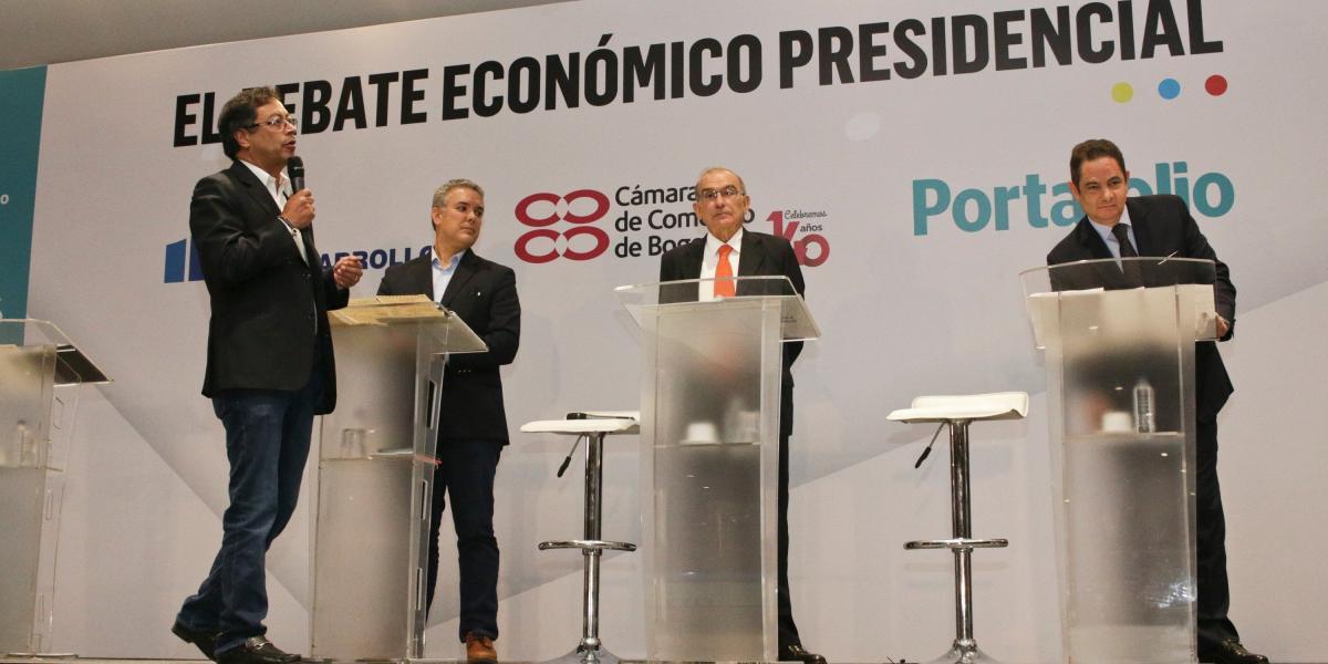 Gustavo Petro, Iván Duque, Germán Vargas Lleras y Humberto de la Calle expusieron ayer sus propuestas económicas.