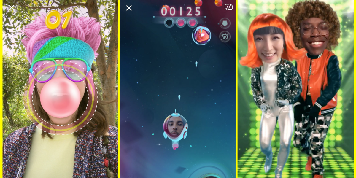 Snappables son los primeras lentes colaborativos de Snapchat que te permiten interactuar con otro amigo.