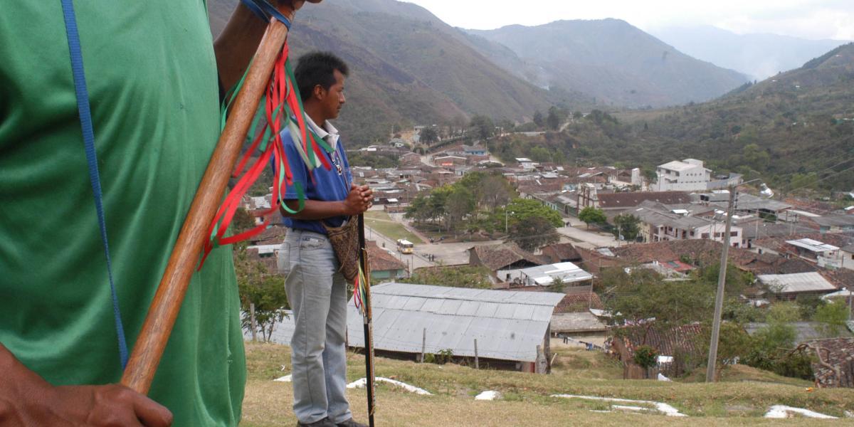 Guardia indígena en el Cauca
