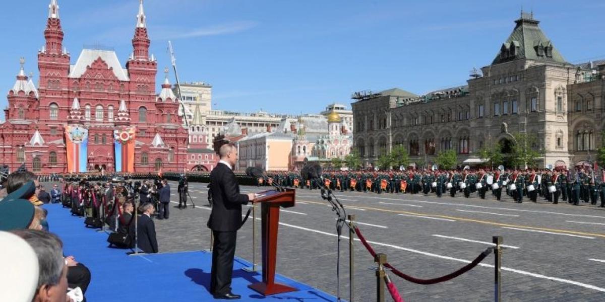 Putin presidió el desfile del Día de la Victoria, como cada 9 de mayo.