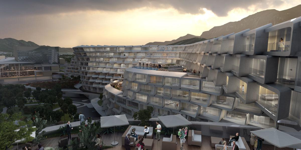 Proyecto de vivienda Esfera City Center en Monterey (México). Obra de Zaha Hadid Architects.