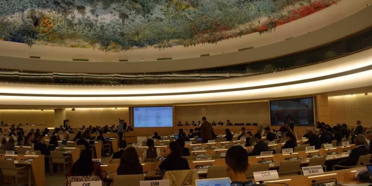 Sesión del Consejo de Derechos Humanos de la ONU, en Ginebra (Suiza).