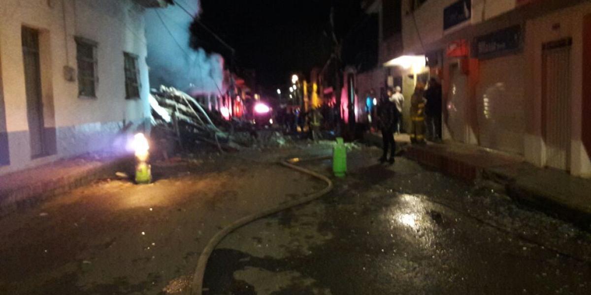 Explosión e incendio en Santander de Quilichao (Cauca)