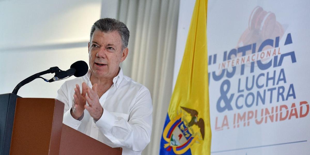 El presidente Juan Manuel Santos